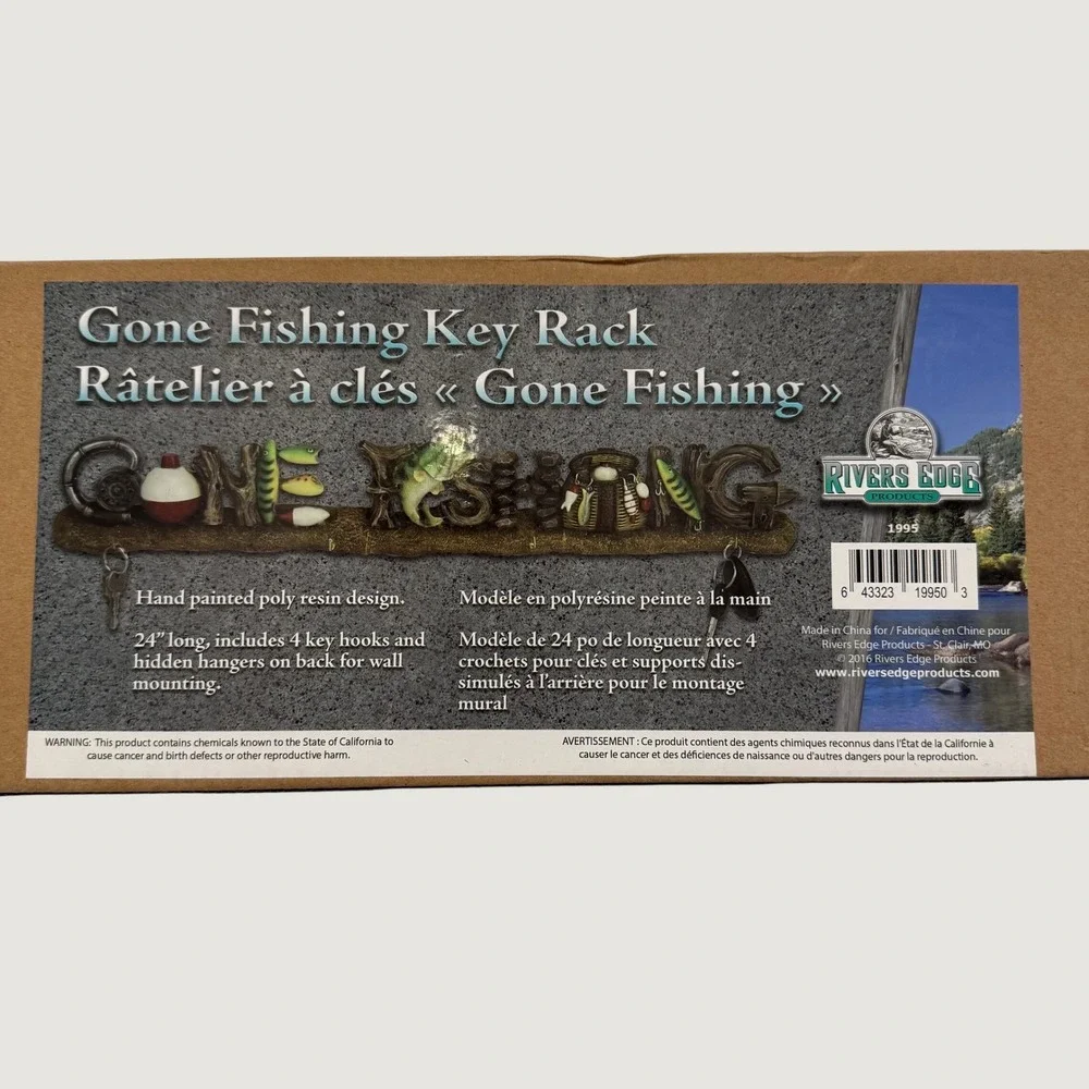 Rivers Edge Gone Fishing Key Rack 24